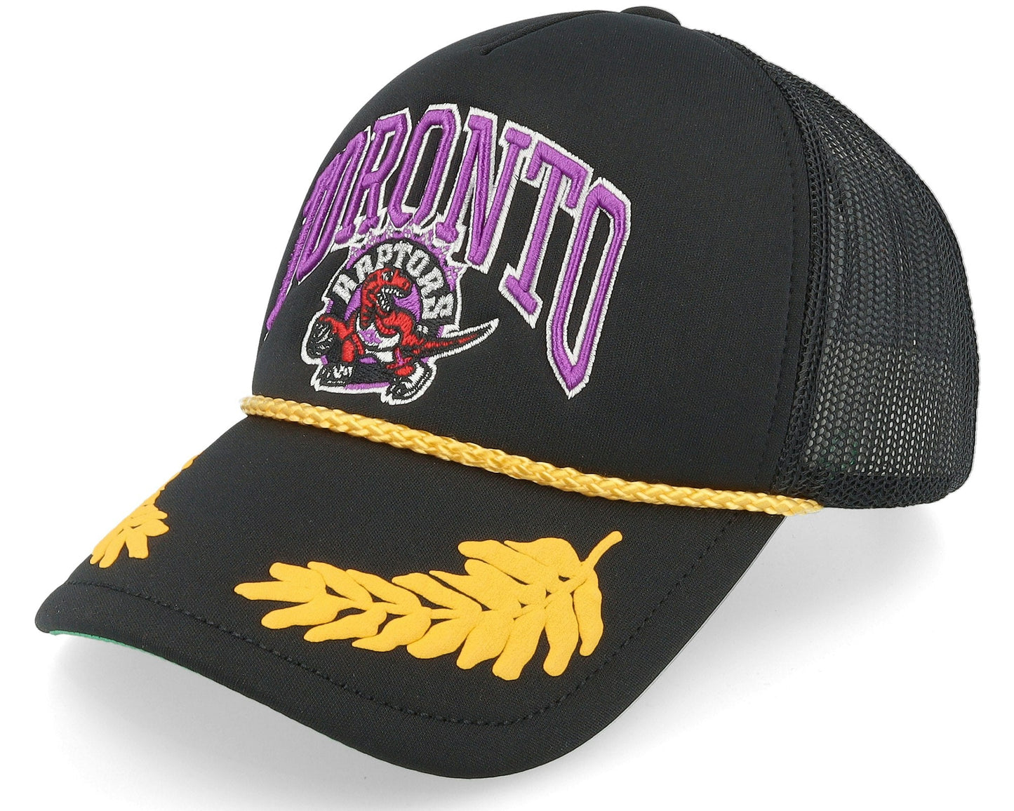 Mitchell & Ness Men's NBA Gold Leaf Trucker Hwc Raptors Ball Caps