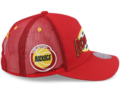 Mitchell & Ness Men's NBA Team Seal Trucker Hwc Rockets Ball Caps
