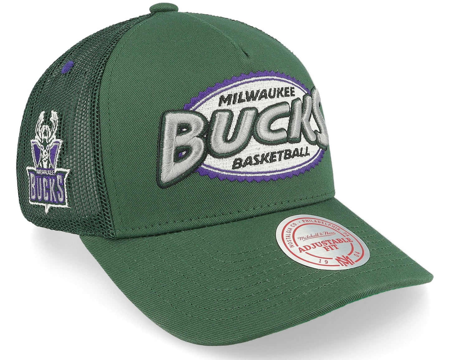 Mitchell & Ness Men's NBA Team Seal Trucker Hwc Bucks Ball Caps