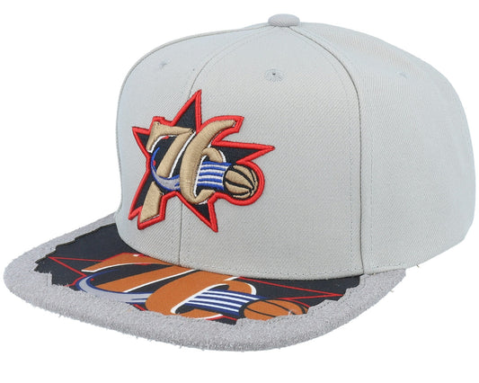 Men's Mitchell & Ness NBA Munch Time Snapback Hwc 76Ers - Grey
