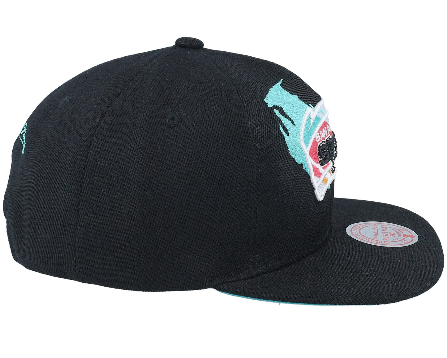 Men's Mitchell & Ness NBA Paint By Number Snapback Hwc Spurs - Black