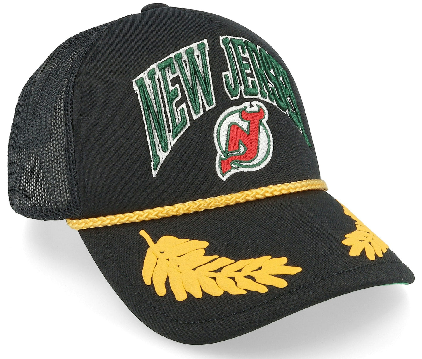 Men's Mitchell & Ness Nhl Gold Leaf Trucker Vntg Devils - Black