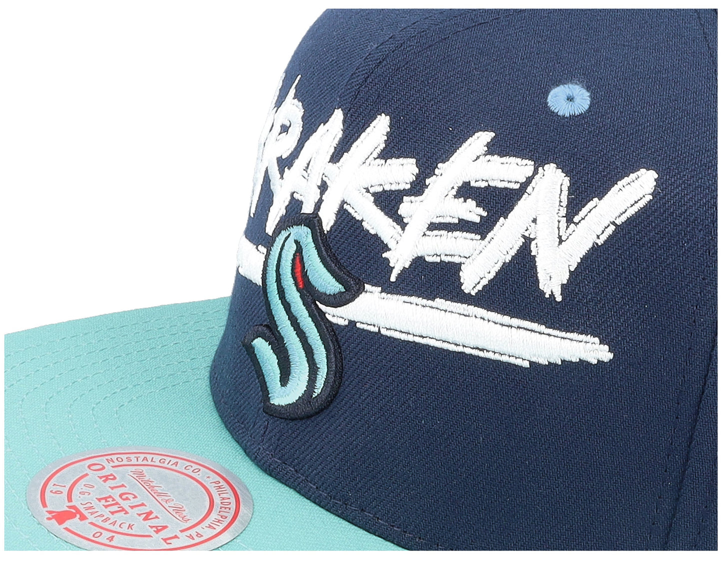Mitchell & Ness Men's NHL Transcript Snapback Kraken Snapback Caps