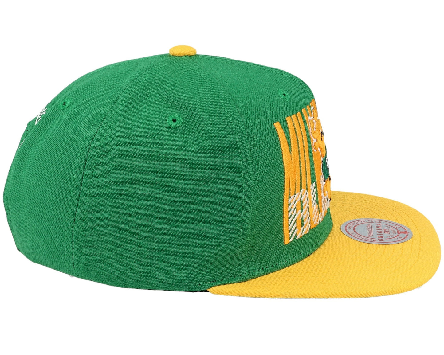 Men's Mitchell & Ness NBA Cross Check Snapback Hwc Bucks