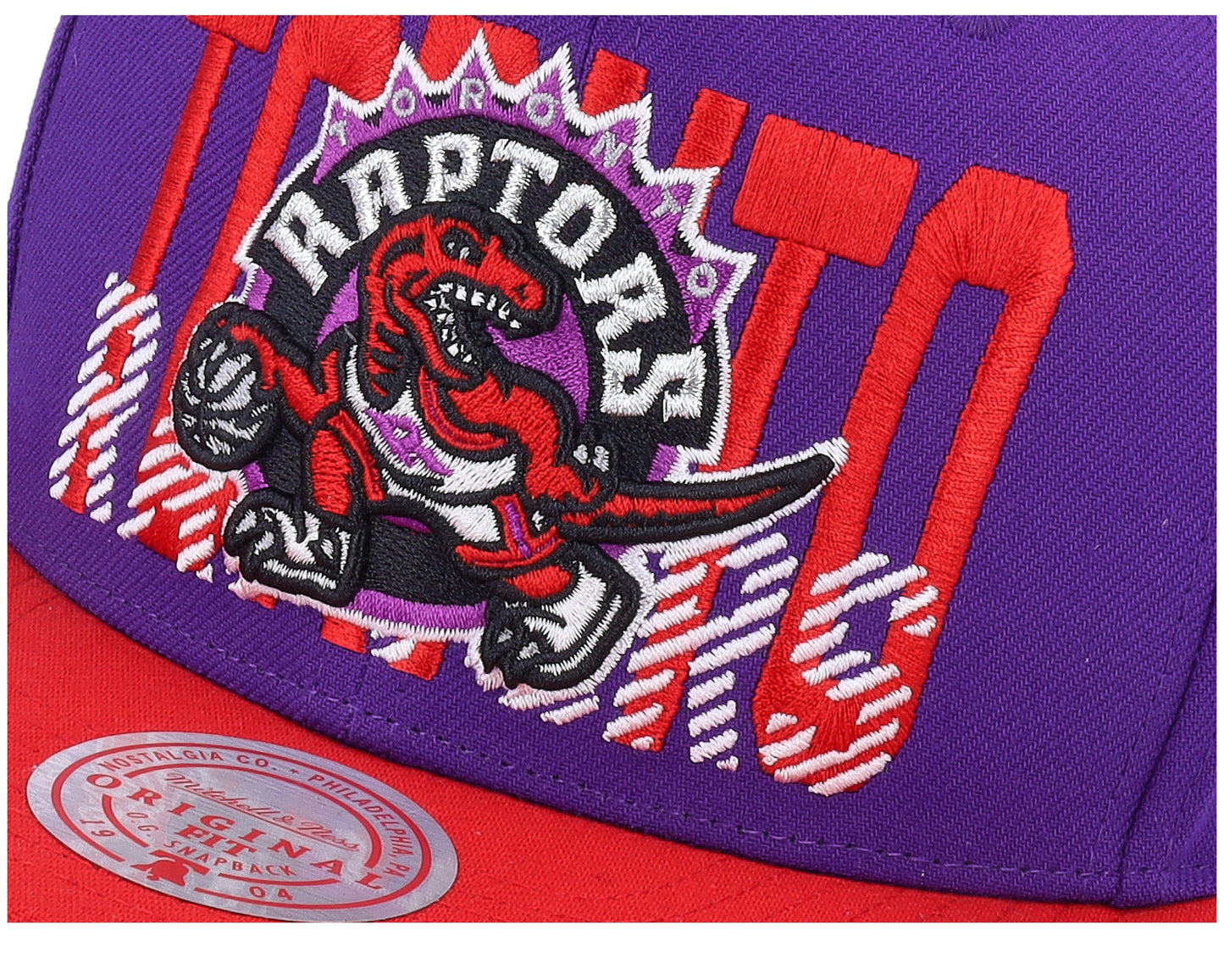 Men's Mitchell & Ness NBA Cross Check Snapback Hwc Raptors
