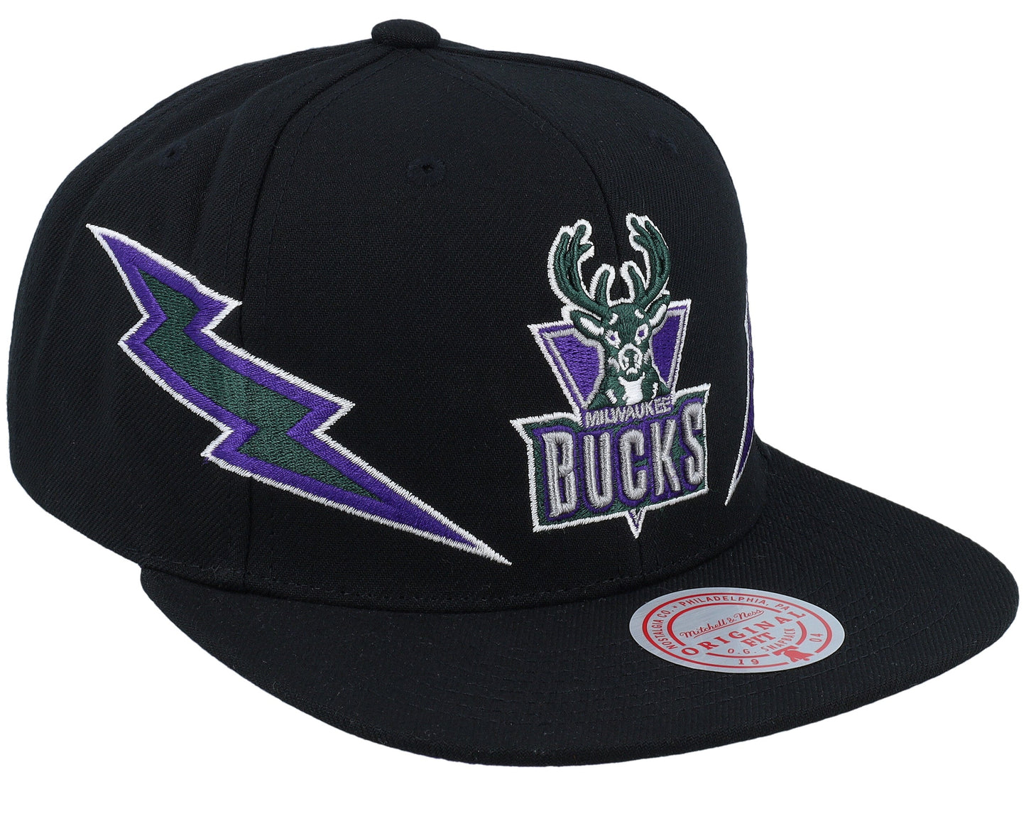 Men's Mitchell & Ness NBA Double Trouble Snapback Hwc Bucks