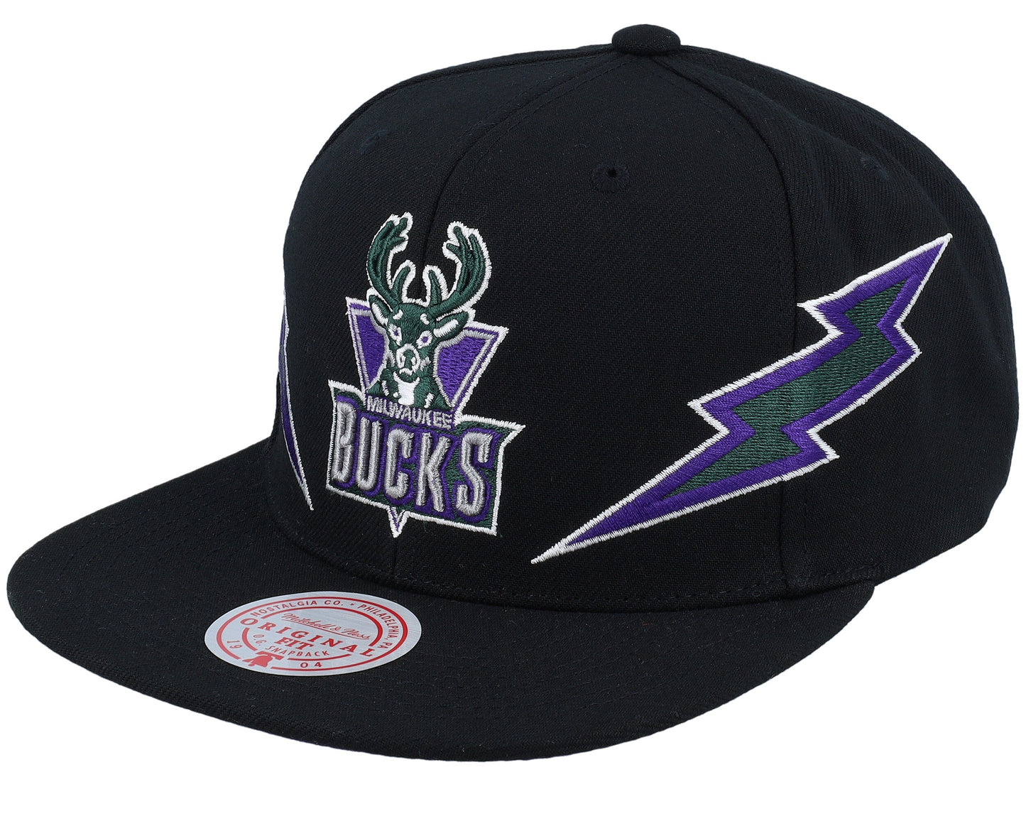 Men's Mitchell & Ness NBA Double Trouble Snapback Hwc Bucks