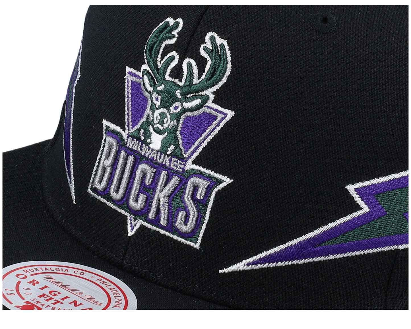 Men's Mitchell & Ness NBA Double Trouble Snapback Hwc Bucks