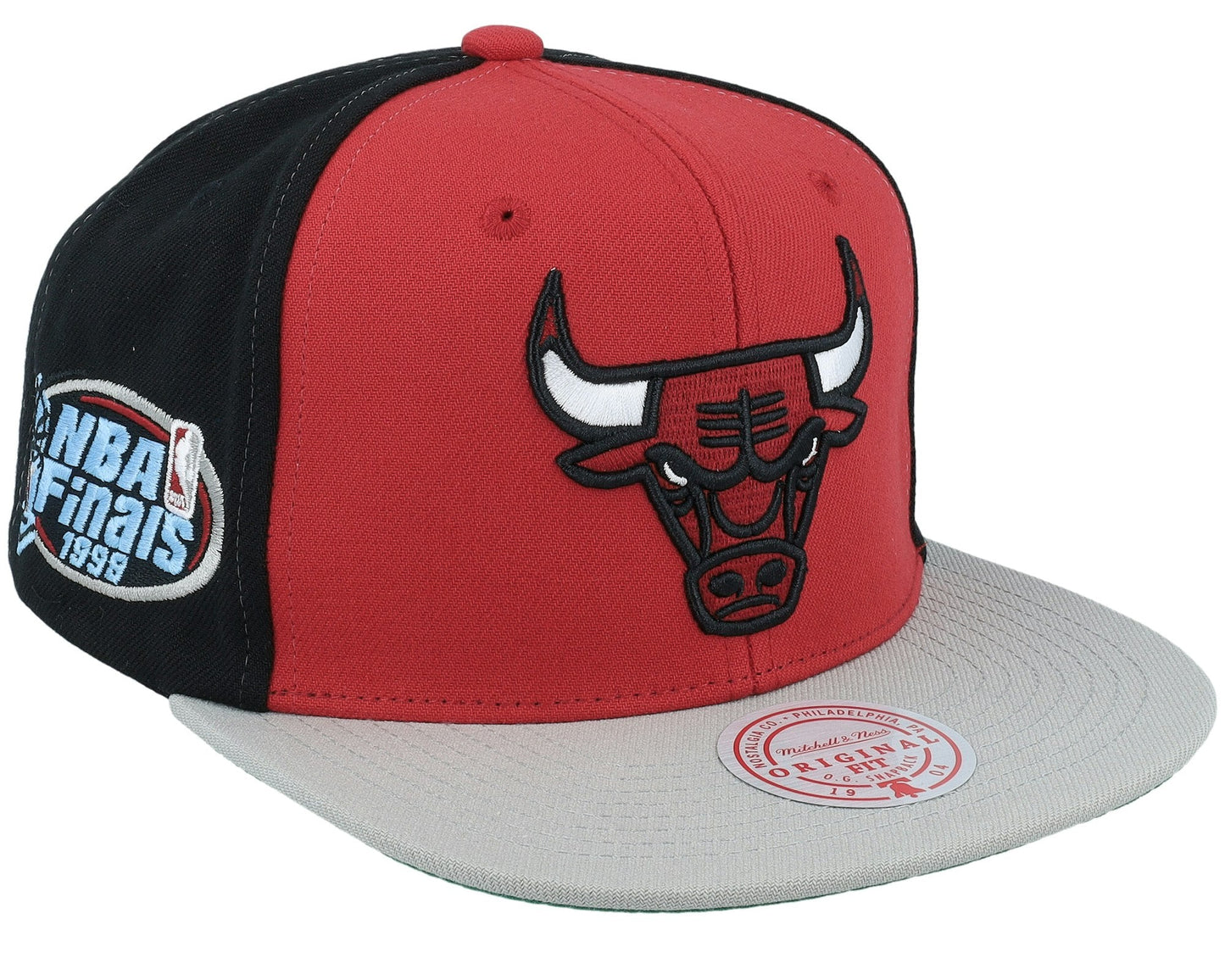 Men's Mitchell & Ness NBA Block Out Snapback Bulls - Black