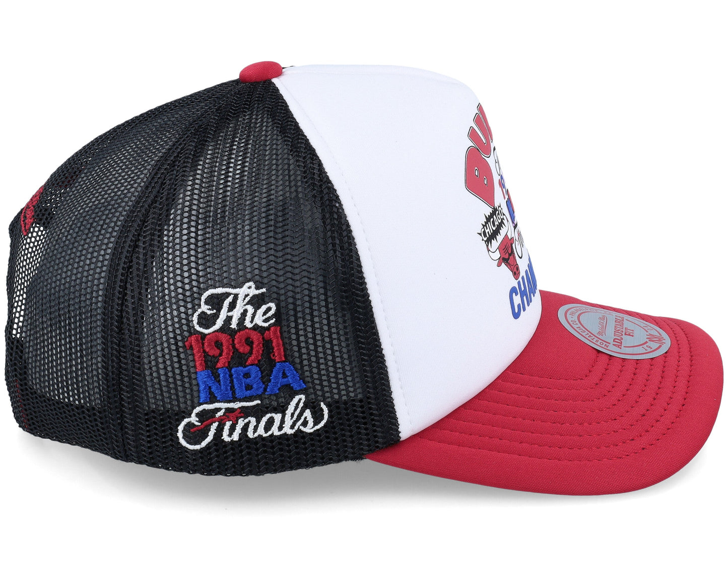 Men's Mitchell & Ness NBA Champs Fest Trucker Hwc Bulls - White