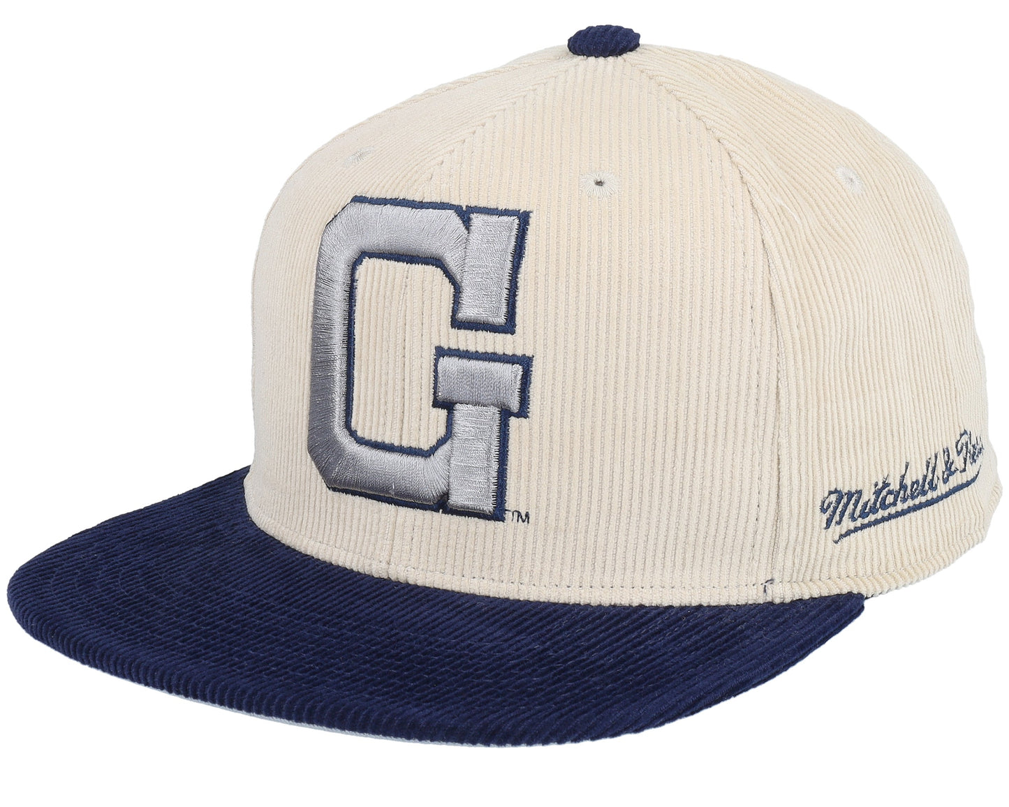 Mitchell & Ness Men's Ncaa 2 Tone Team Cord Fitted Georgetown Fitted Caps
