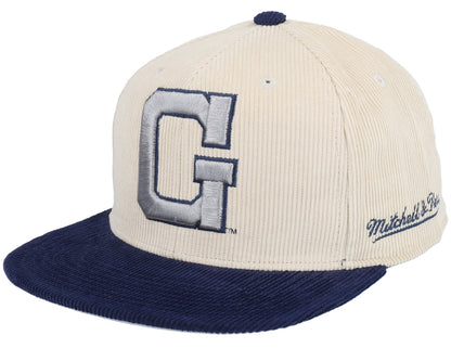 Mitchell & Ness Men's Ncaa 2 Tone Team Cord Fitted Georgetown Fitted Caps