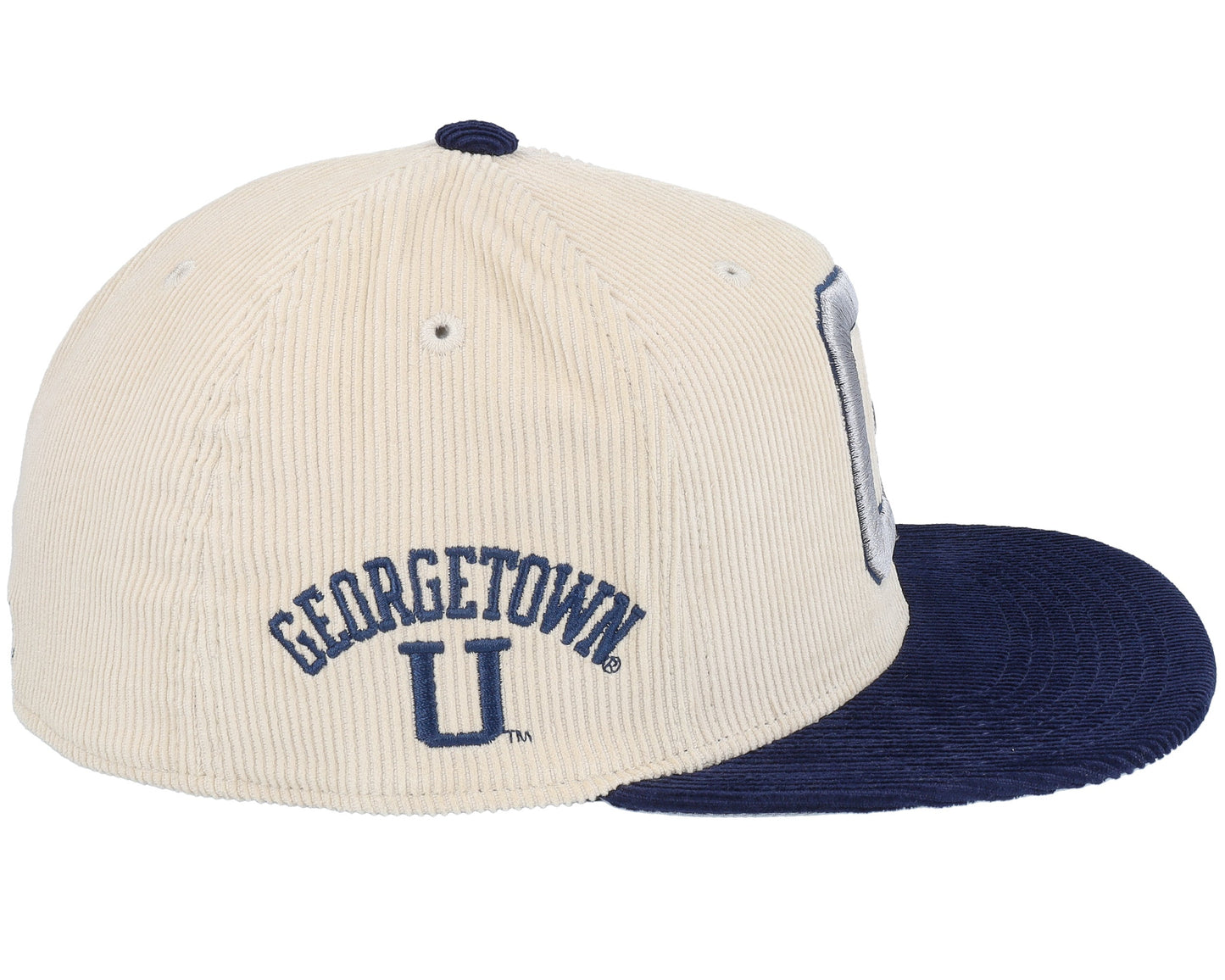 Mitchell & Ness Men's Ncaa 2 Tone Team Cord Fitted Georgetown Fitted Caps