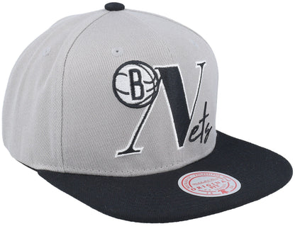 Mitchell & Ness Men's NBA Top Letter Snapback Nets Snapback Caps