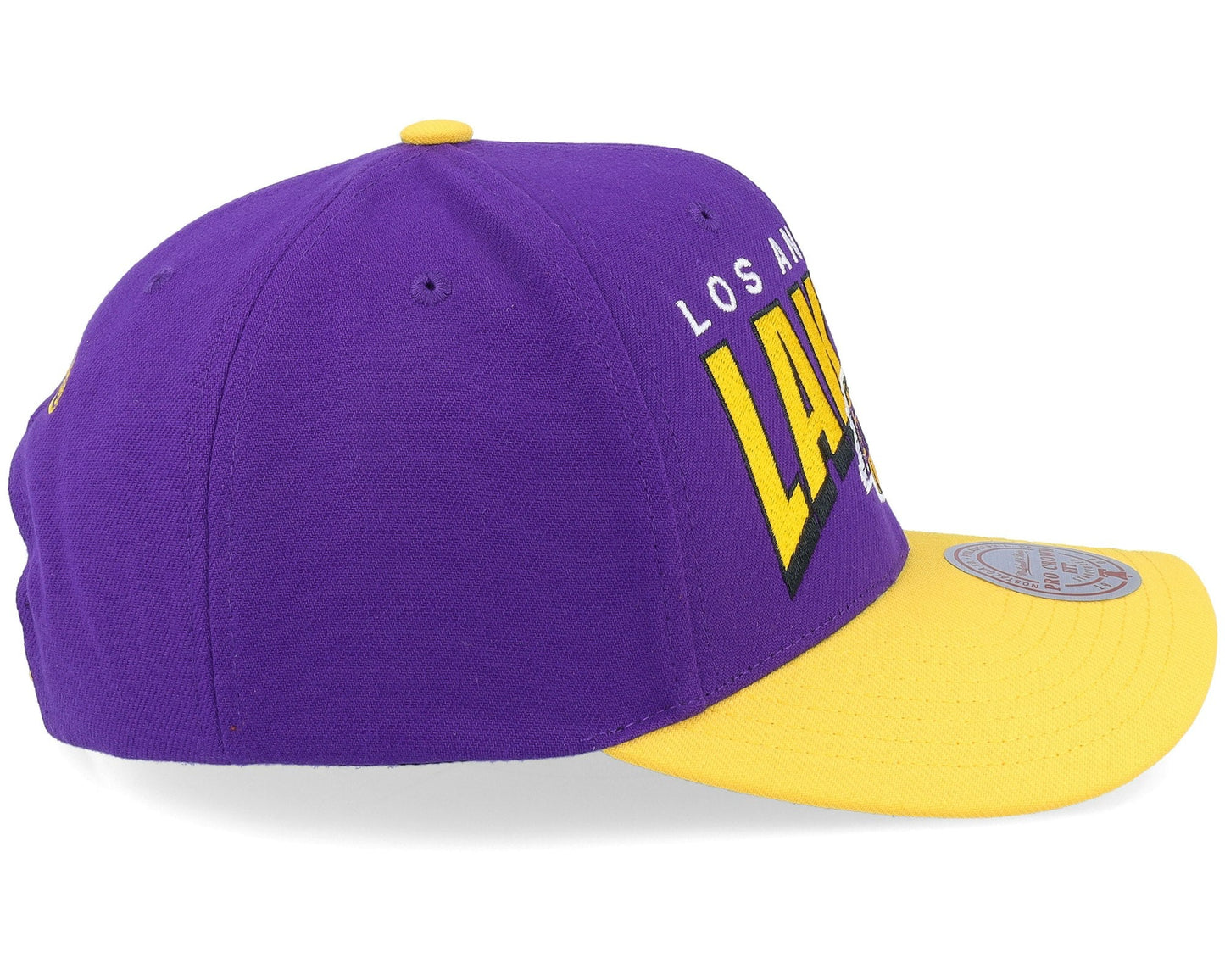 Mitchell & Ness Men's NBA Boom Text Pro Snapback Lakers Snapback Caps