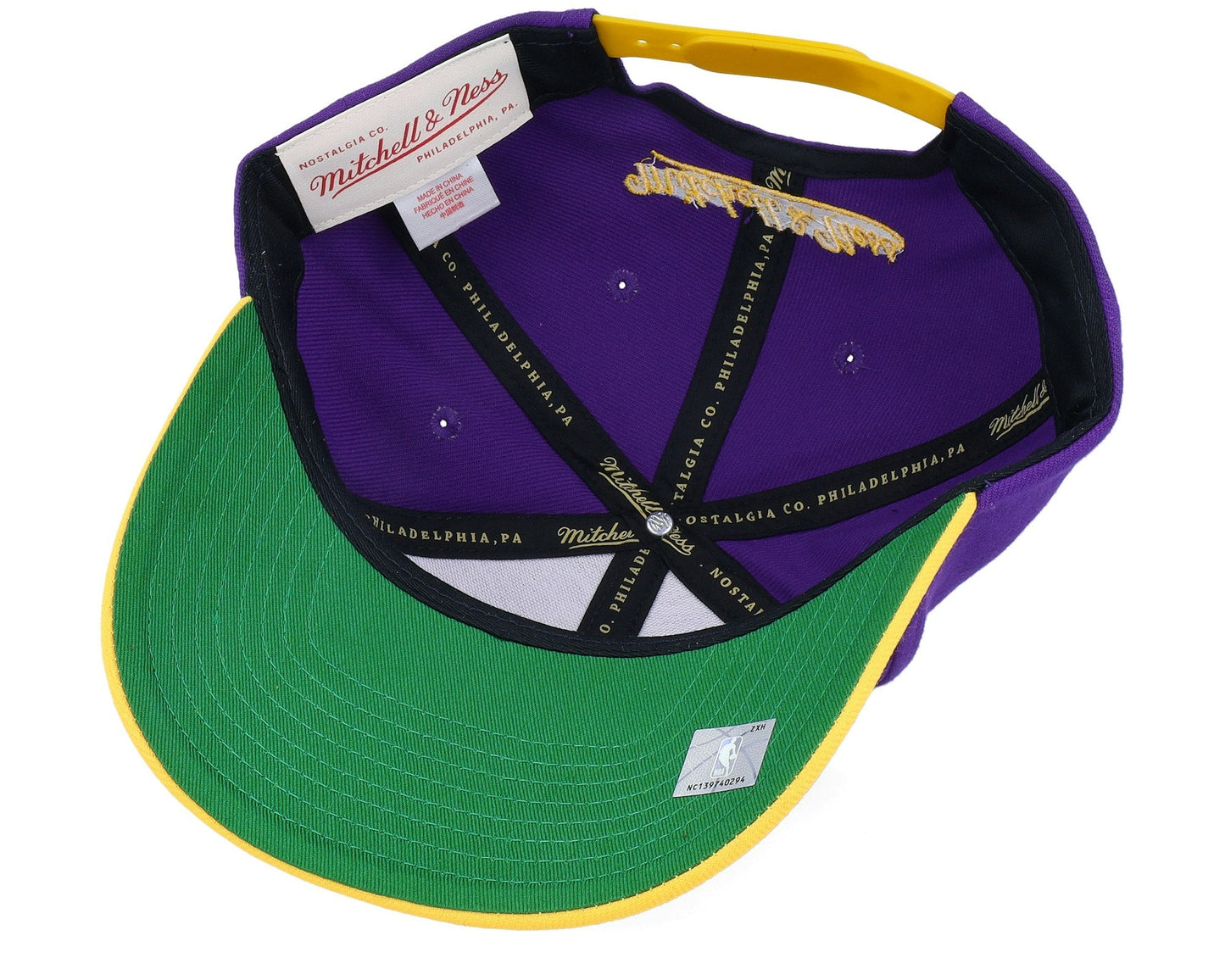 Mitchell & Ness Men's NBA Boom Text Pro Snapback Lakers Snapback Caps