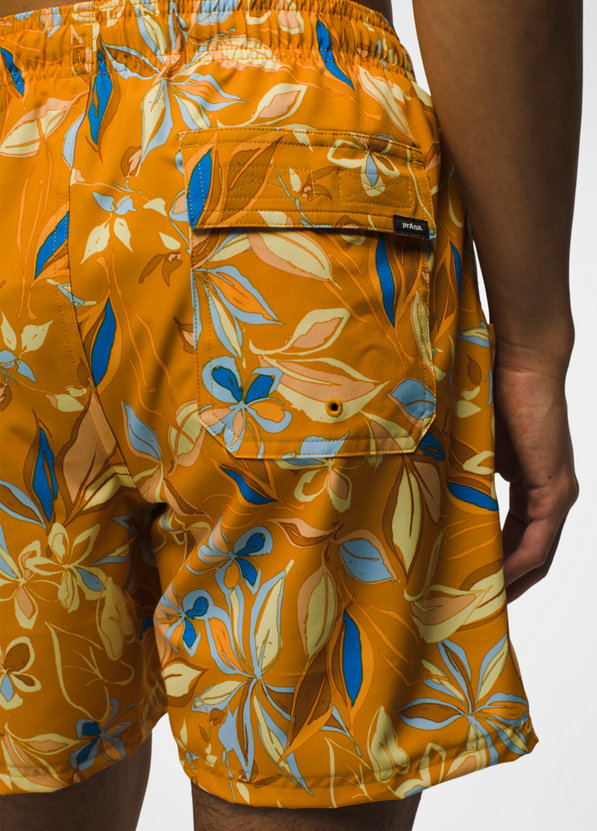 Men's Prana Plunge Built In Mesh Brief Upf 50+ Quick Dry Shorts Floral