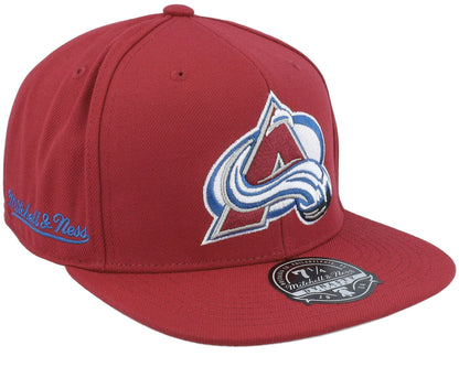 Mitchell & Ness Men's NHL Side Patch Fitted Avalanche Fitted Caps