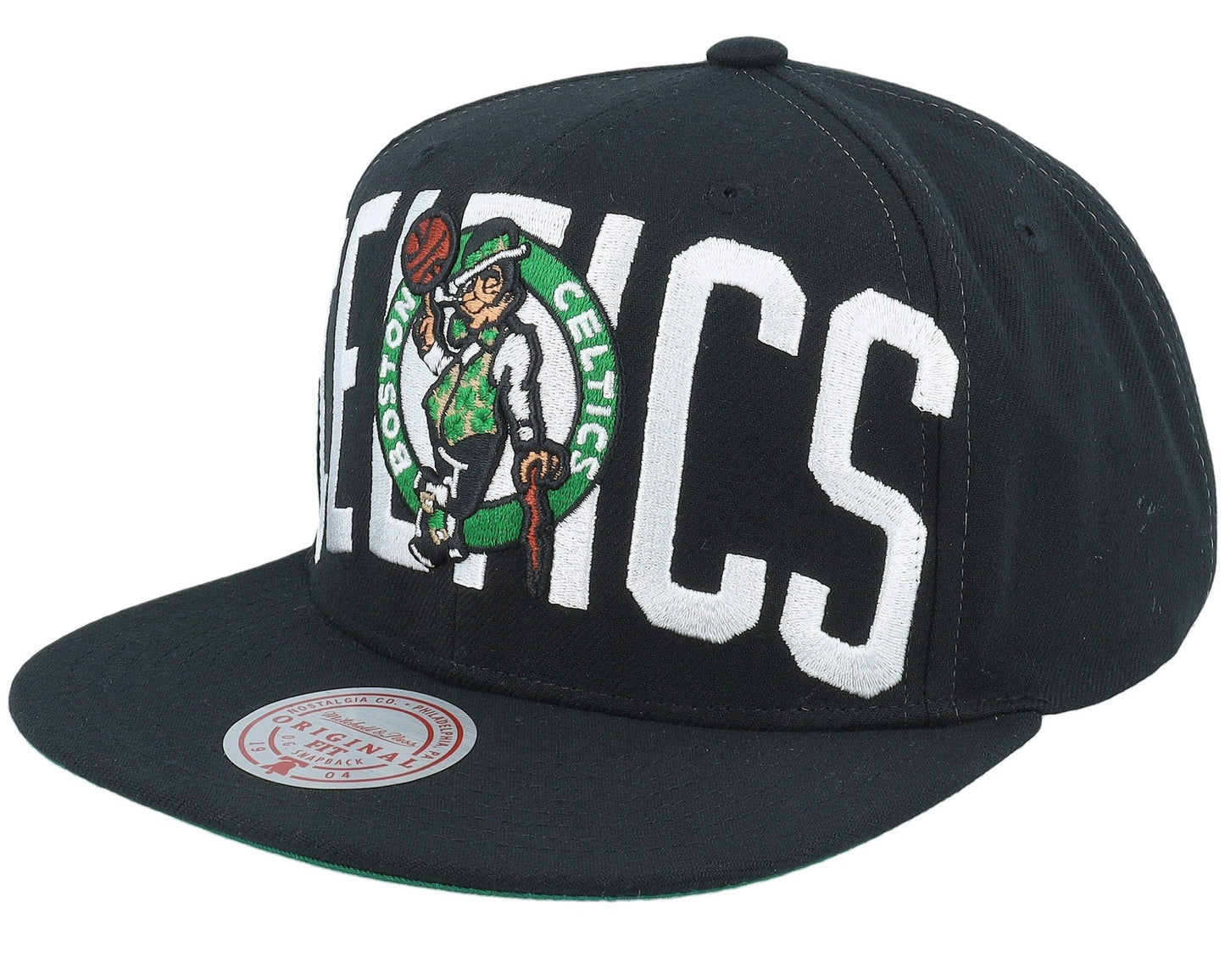 Mitchell & Ness Men's NBA Full Frontal Snapback Celtics Snapback Caps