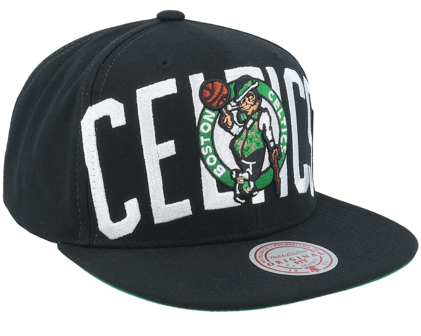 Mitchell & Ness Men's NBA Full Frontal Snapback Celtics Snapback Caps