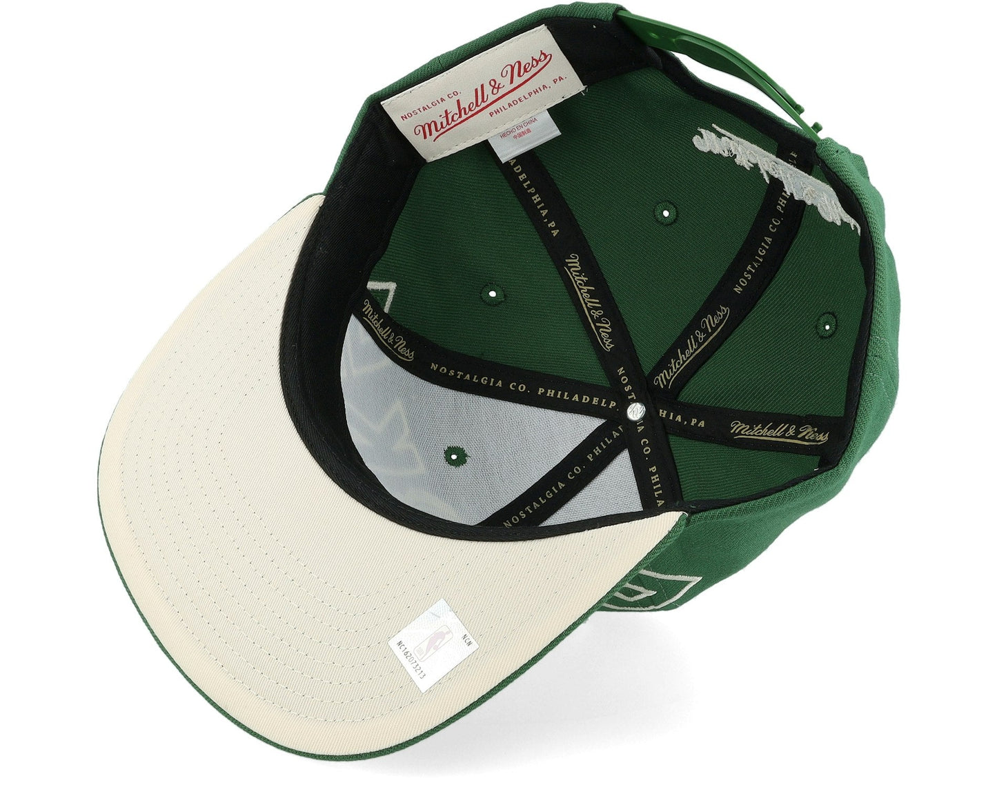 Men's Mitchell & Ness NBA Full Frontal Snapback Bucks - Green