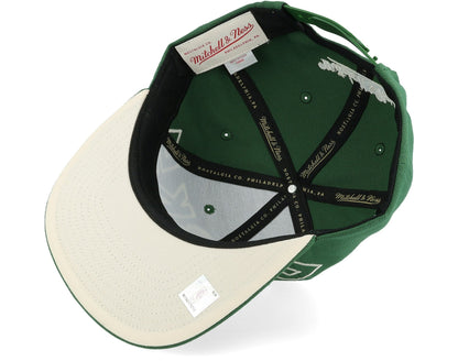 Mitchell & Ness Men's NBA Full Frontal Snapback Bucks Snapback Caps