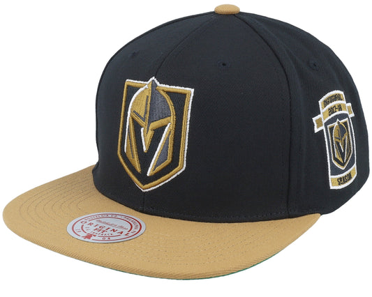 Mitchell & Ness Men's NHL 2 Tone Side Patch Snapback Knights Snapback Caps