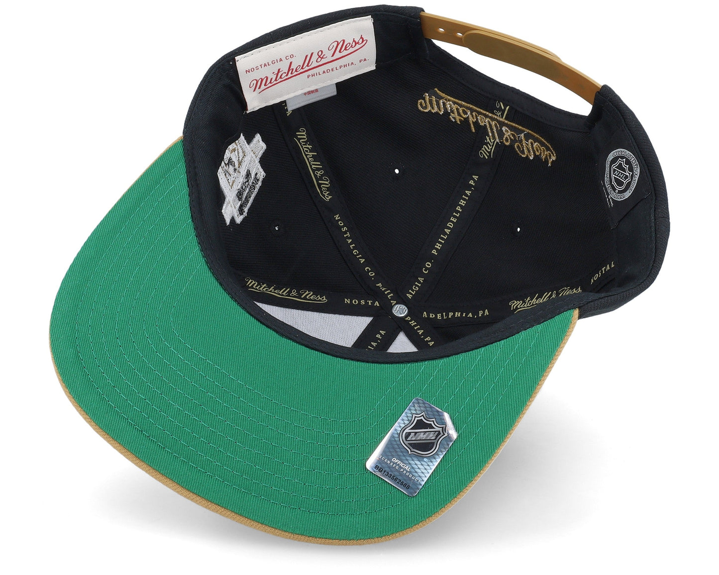 Mitchell & Ness Men's NHL 2 Tone Side Patch Snapback Knights Snapback Caps