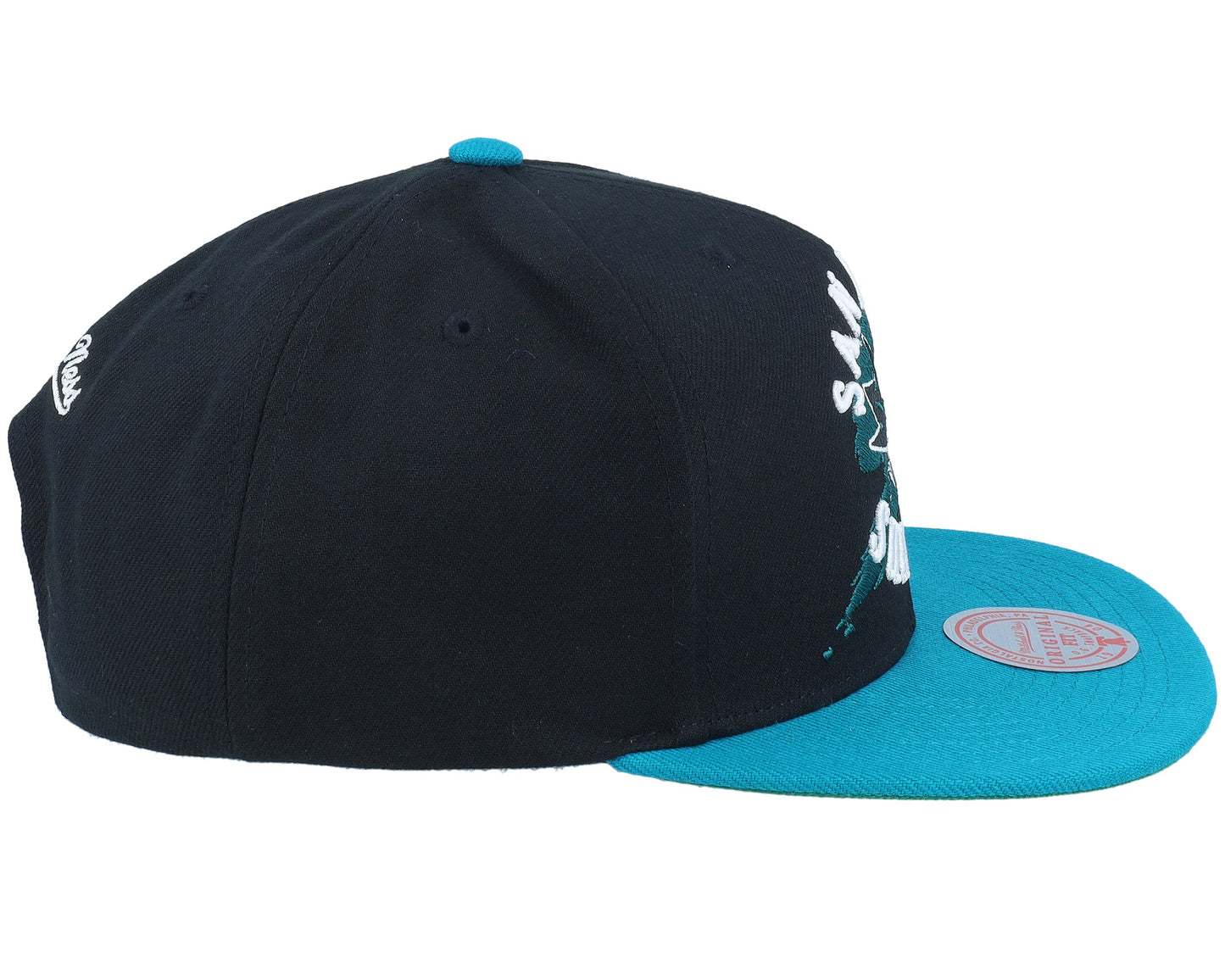 Mitchell & Ness Men's NHL Circle Splash Snapback Sharks Snapback Caps