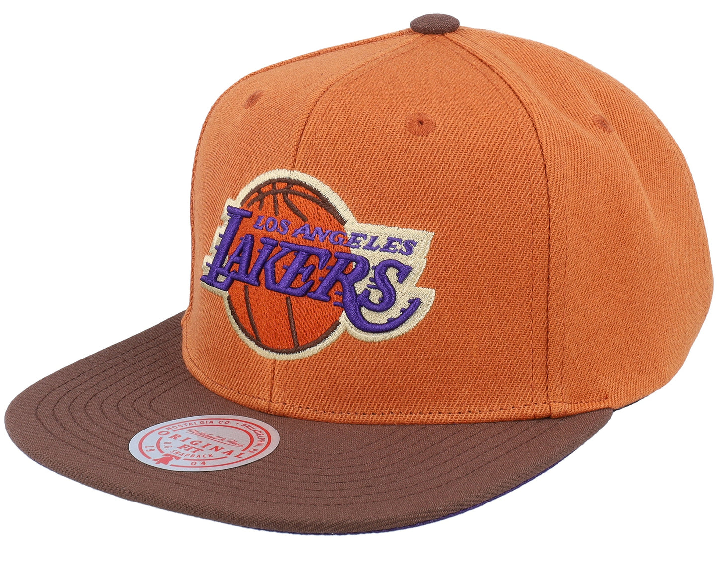 Men's Mitchell & Ness NBA Sweet Potato Pie Snapback Lakers