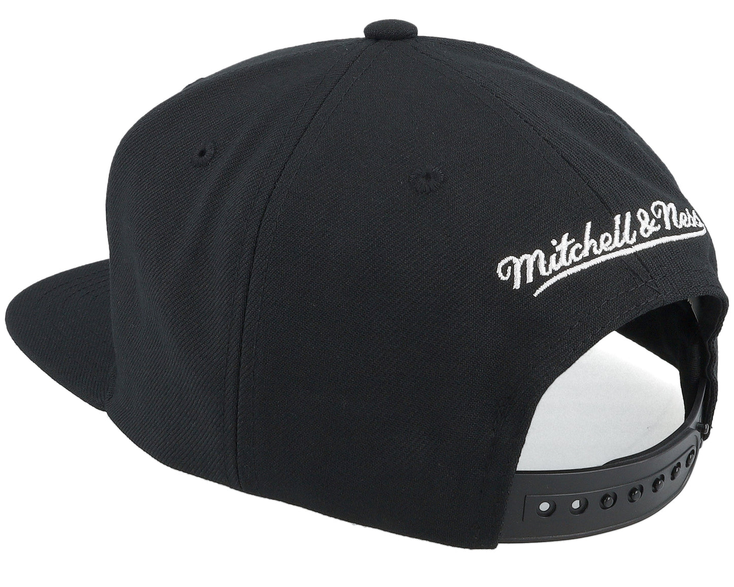 Mitchell & Ness Men's NBA Evergreen Black White Snapback Warriors Snapback Caps