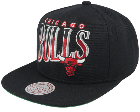 Men's Mitchell & Ness NBA Line Work Snapback Bulls