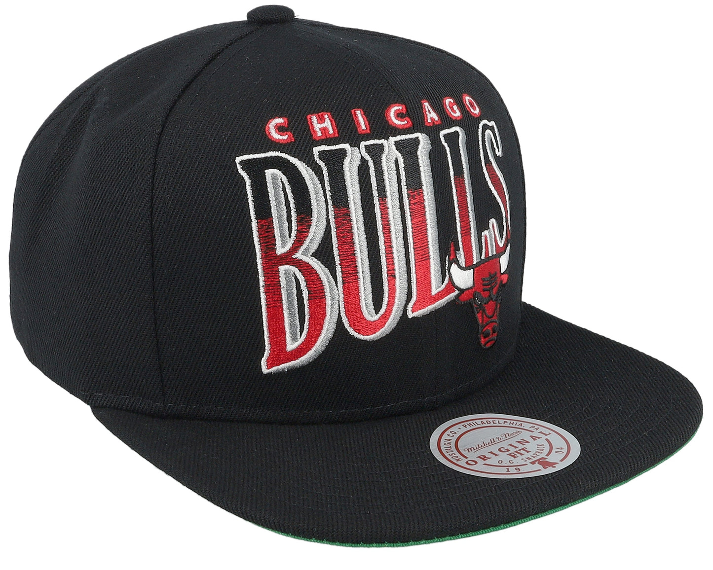 Men's Mitchell & Ness NBA Line Work Snapback Bulls