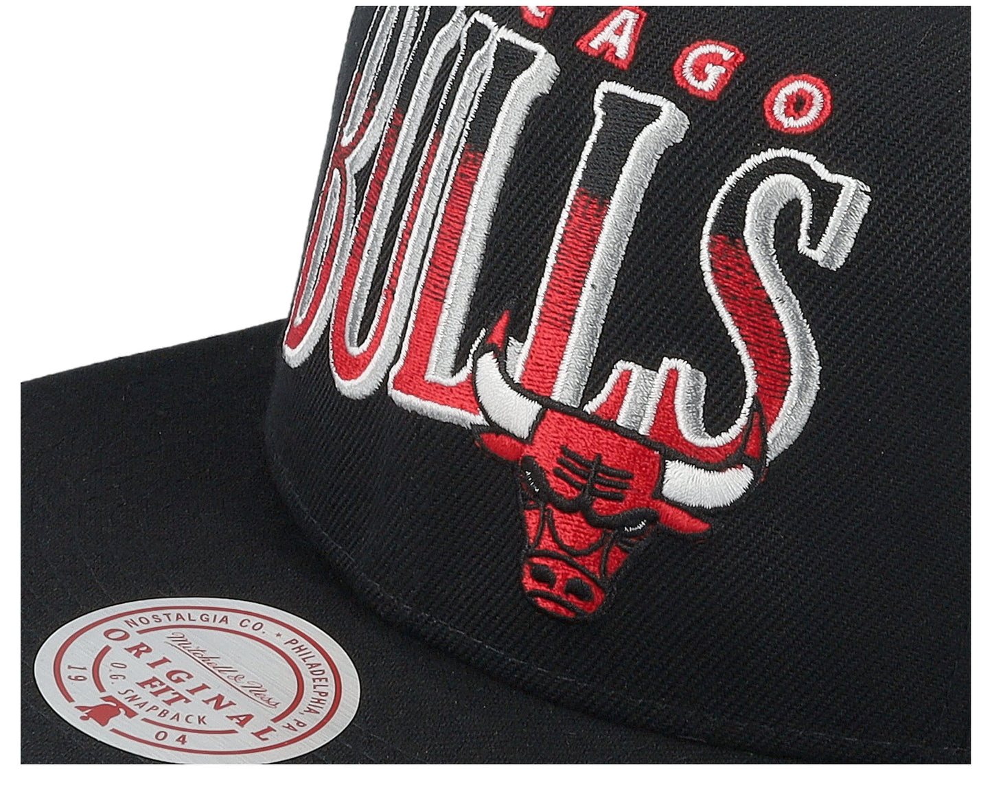 Men's Mitchell & Ness NBA Line Work Snapback Bulls