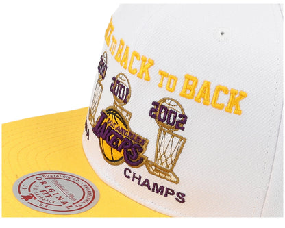 Mitchell & Ness Men's NBA 00-02 Champ Flipside Snapback Hwc Lakers Snapback Caps