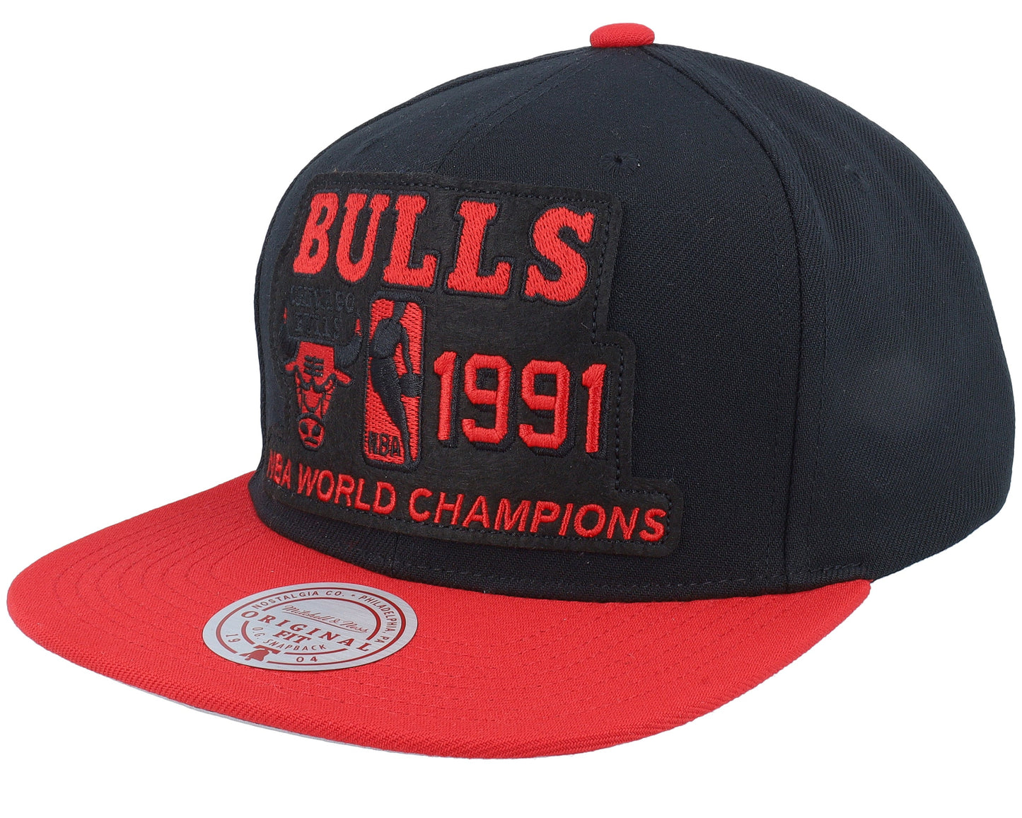 Men's Mitchell & Ness NBA 91 Champ Flipside Snapback Hwc Bulls
