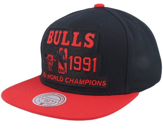 Men's Mitchell & Ness NBA 91 Champ Flipside Snapback Hwc Bulls