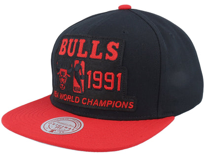 Mitchell & Ness Men's NBA 91 Champ Flipside Snapback Hwc Bulls Snapback Caps