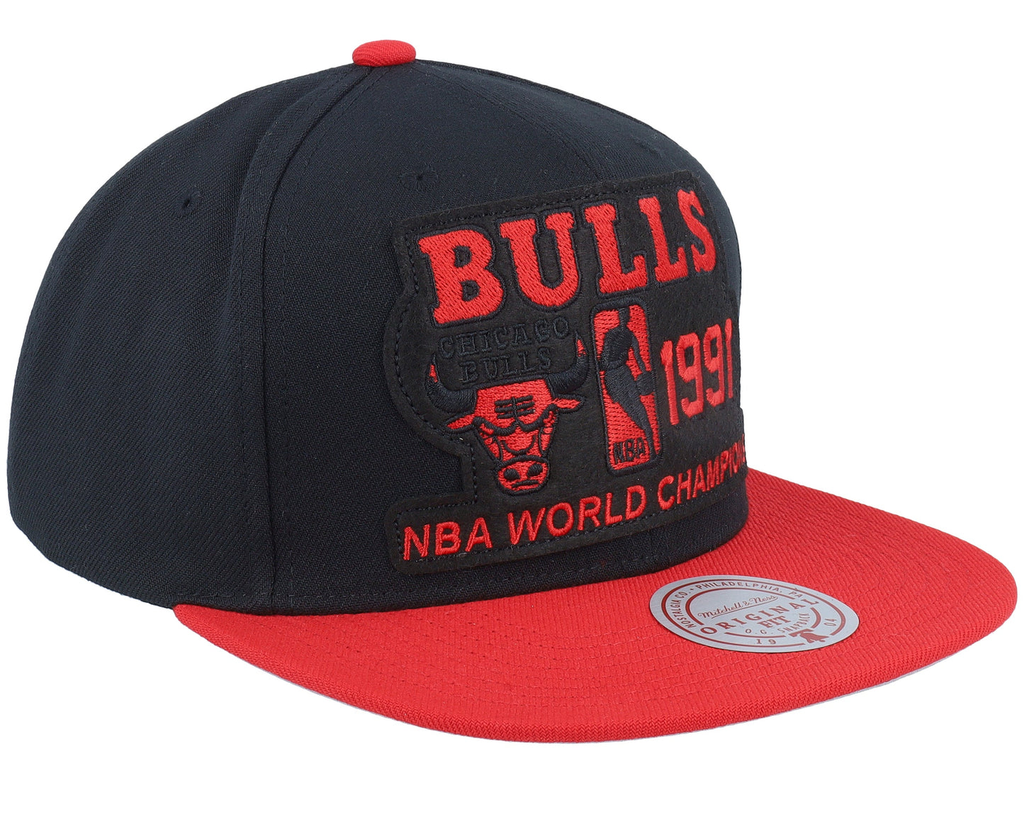 Men's Mitchell & Ness NBA 91 Champ Flipside Snapback Hwc Bulls