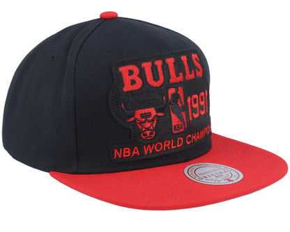 Mitchell & Ness Men's NBA 91 Champ Flipside Snapback Hwc Bulls Snapback Caps