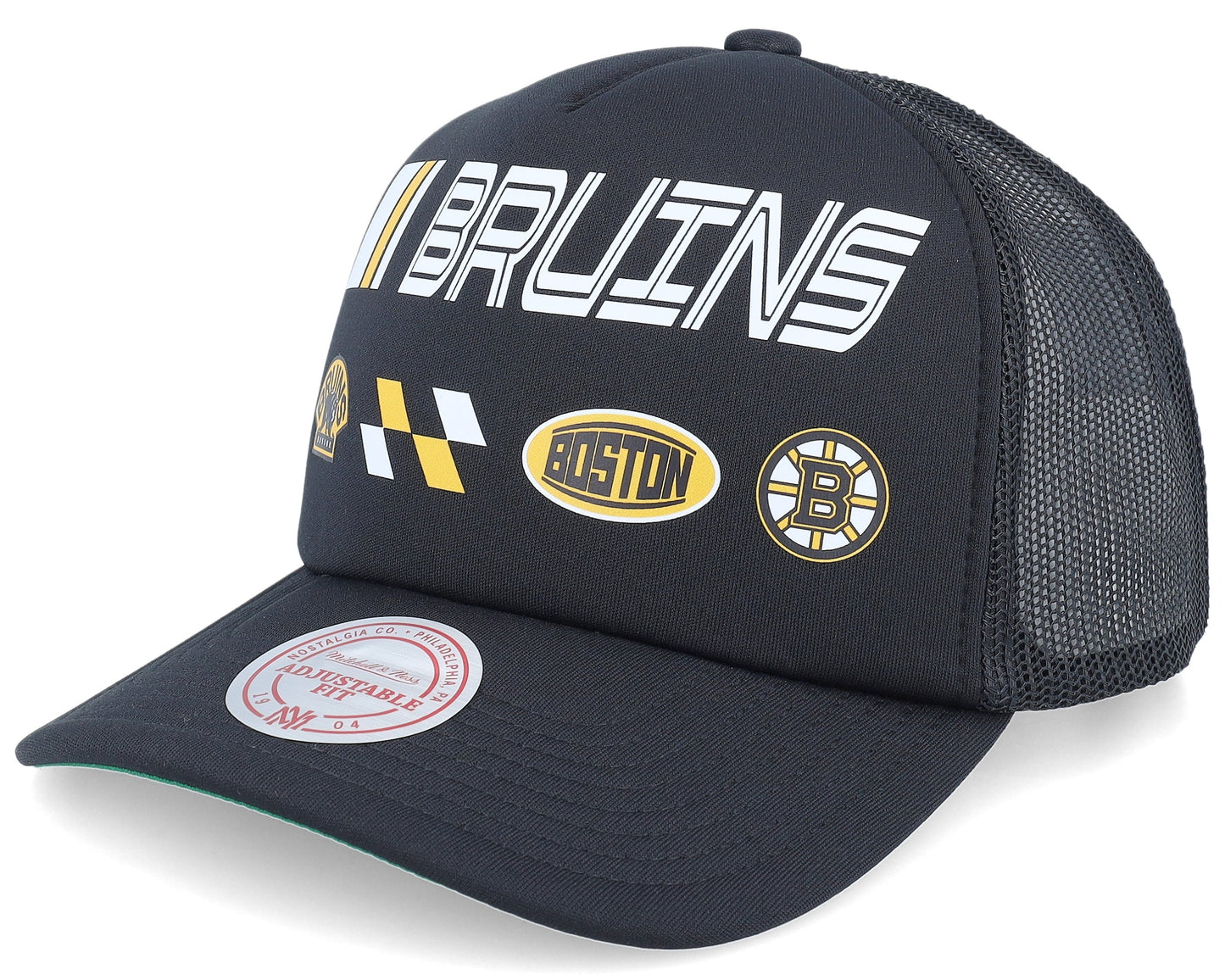 Mitchell & Ness Men's NHL Speedway Trucker Bruins Ball Caps