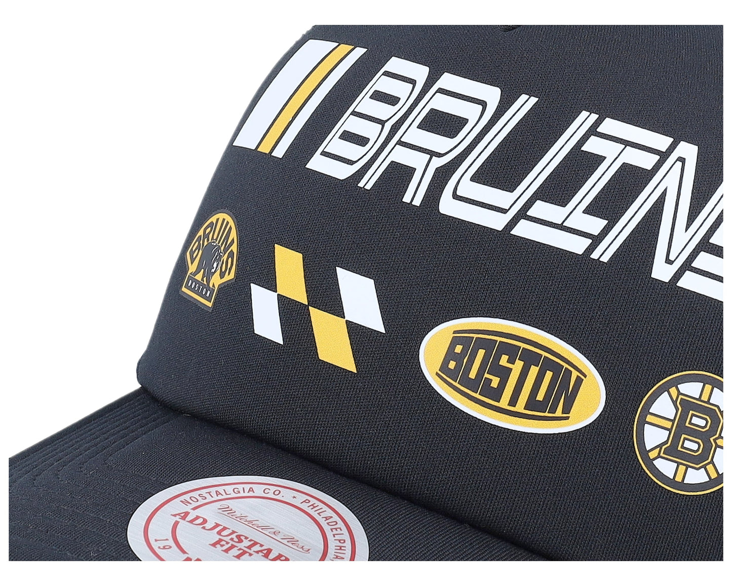 Mitchell & Ness Men's NHL Speedway Trucker Bruins Ball Caps