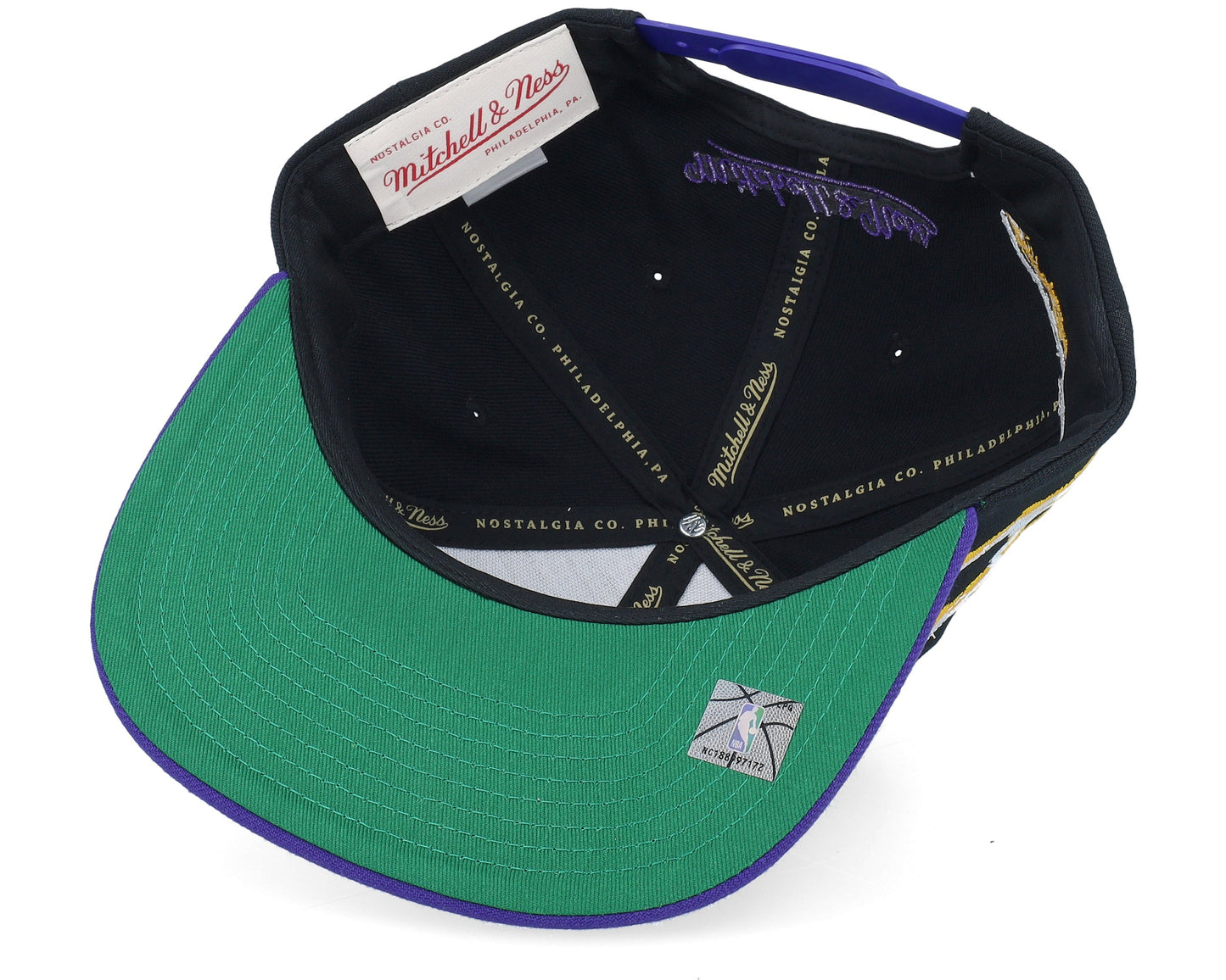 Mitchell & Ness Men's NBA Life Line Snapback Lakers Snapback Caps