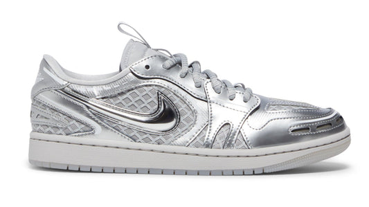 Air Jordan Women's Retro 1 Mm Low V3 'Method Of Make Metallic Silver' Sneakers