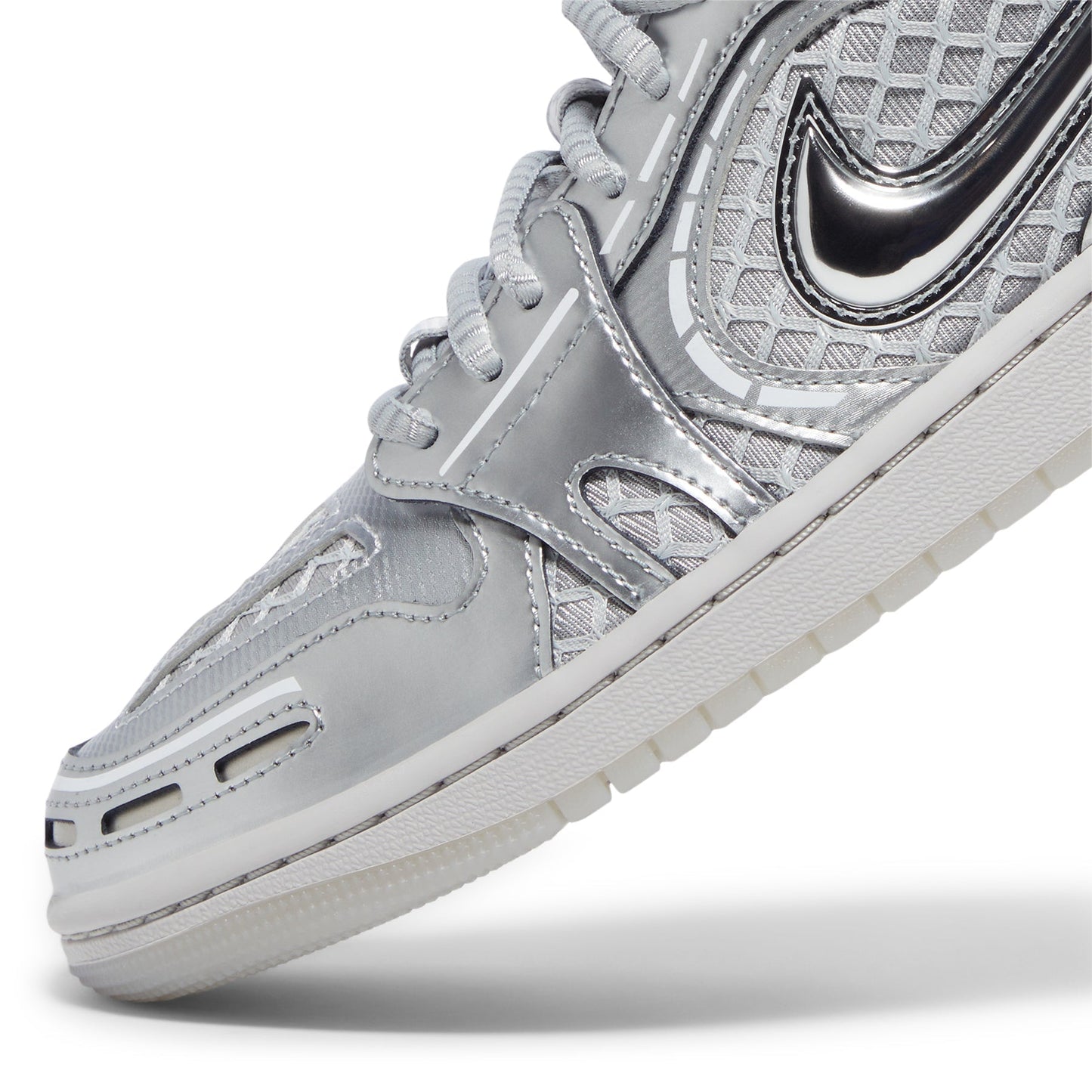 Air Jordan Women's Retro 1 Mm Low V3 'Method Of Make Metallic Silver' Sneakers