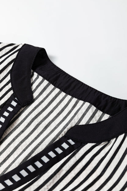 Threaded Pear Opal Contrast Trim Midi Dress