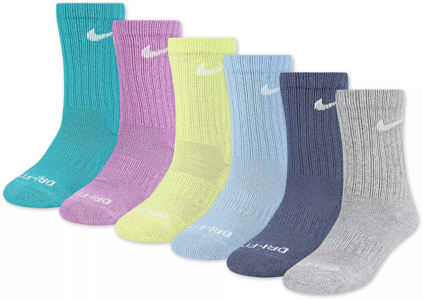 Nike Youth Dri-Fit Crew Socks 6-Pack (6-Pack)