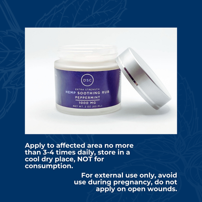 DSC Hemp Cream For Neuropathy Aches & Nerve Pain (Peppermint)