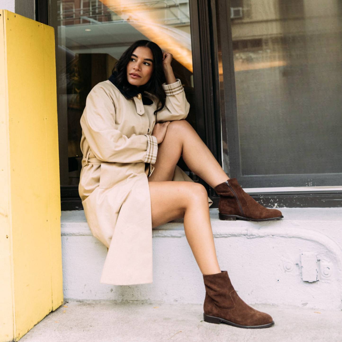 Flacco Suede Booties - Brown
