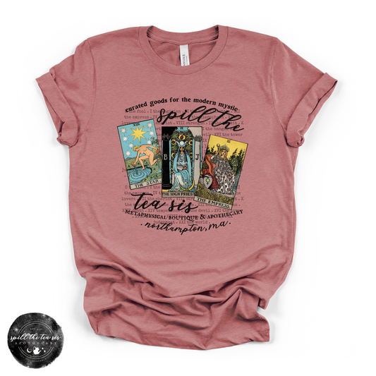 Spill The Tea Sis Tarot Tee | Witchy Tarot Graphic T-Shirt